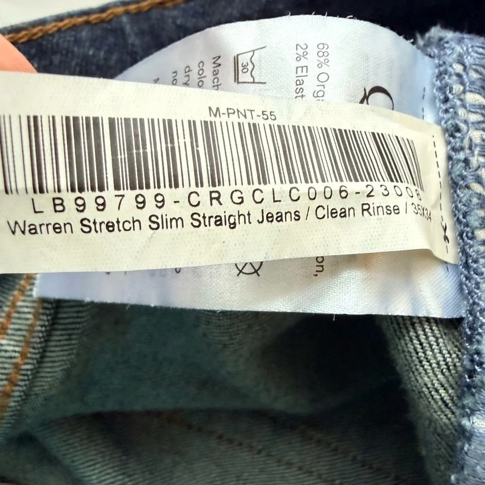 Quince Warren Stretch Slim Straight Jeans 35x34 - Picture 5 of 8